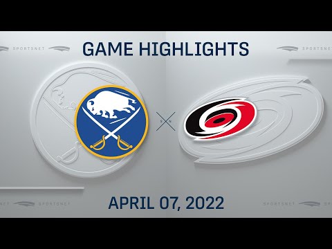 NHL Highlights | Sabres vs. Hurricanes - Apr 7, 2022