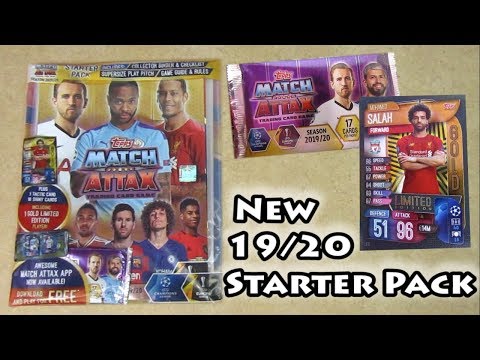 New Match Attax 19/20 Champions League Starter Pack Opening | Mo Salah Gold Limited Edition