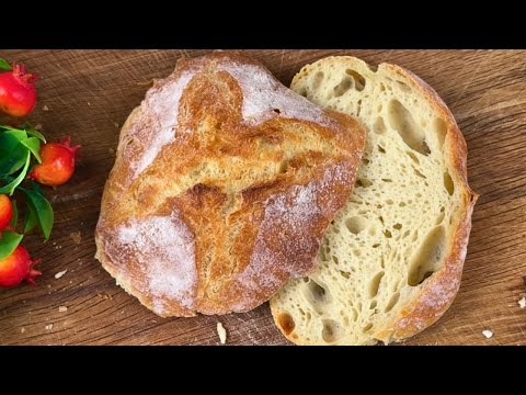 Ciabatta Bread Recipe | No Knead Crispy Crust, Soft Inside