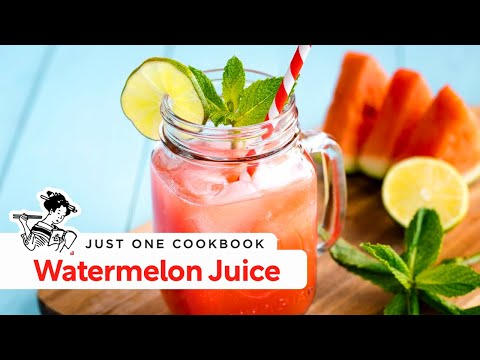 Fresh 3-Ingredient Watermelon Juice 🍉 スイカジュース