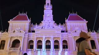 3 phút trình diễn ánh sáng tại Ủy ban TPHCM phố đi bộ 29/04/2025