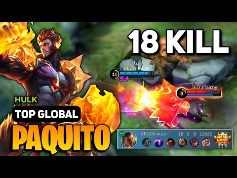 Paquito Best Build 2023 [ Paquito Top Global Gameplay ] By Hulk - Mobile Legends