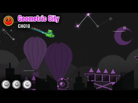 "Geometric City" by CHO10 (3 coins) | Geometry Dash.
