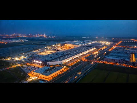 Timelapse Tesal Gigafactory Shanghai 2020 Aug