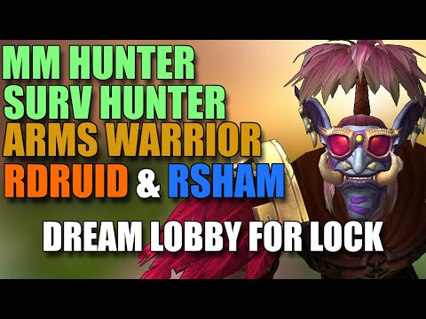 DESTRUCTION WARLOCK VS 2 HUNTERS & A WARRIOR? WORST LOBBY EVER? 5-1 SOLO SHUFFLE EASY WIN