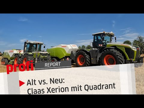 Alt vs. Neu: Claas Xerion mit Quaderballenpressen Quadrant | profi #Report