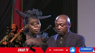 Mbongeni Ngema's Brother Nhlanhla Ngema And Wife Pay Tribute At State Funeral In Durban