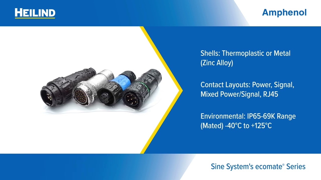 Amphenol Sine Systems ecomate® Series | Heilind Electronics