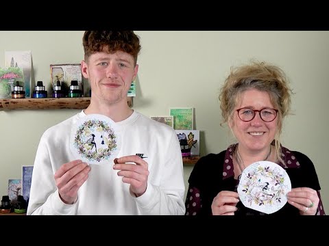 Friday Fun with Jamie and his Mum with the newly released stamps from Lavinia