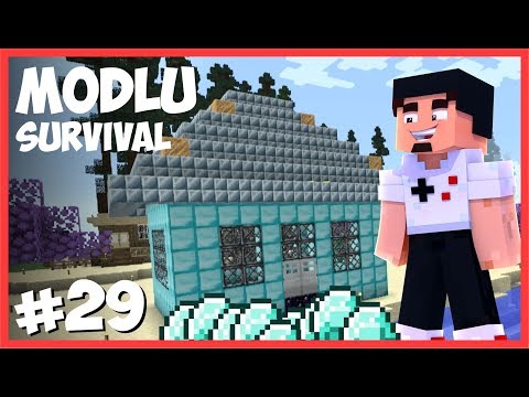 ELMAS EV YAPTIM, DENİZDE KUM BENDE ELMAS - Minecraft Modlu Survival - #29