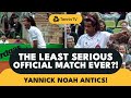 The LEAST Serious OFFICIAL Tennis Match Ever ? | Yannick Noah vs Magnus Larsson at Hamburg 1991