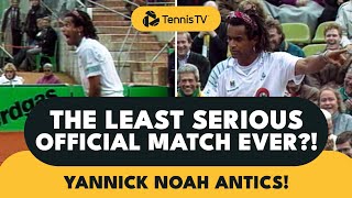 The LEAST Serious OFFICIAL Tennis Match Ever 😂 | Yannick Noah vs Magnus Larsson at Hamburg 1991