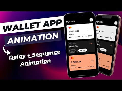 SwiftUI Wallet App Animation - Delay + Sequenced Animations - Xcode 14 - SwiftUI Tutorials