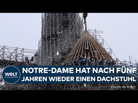 PARIS: Kathedrale von Notre-Dame hat neuen Dachstuhl | "Stolz Frankreichs" schreibt Macron auf X