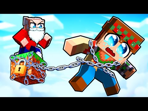 ¡Minecraft PERO ENCADENADOS en 1 BLOQUE! 😨🔒⛓️ SILVIOGAMER MINECRAFT PERO