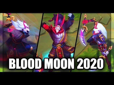 All New Blood Moon Skins Katarina Master Yi Tryndamere - Blood Moon Skins 2020 (League of Legends)