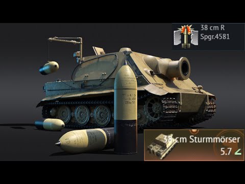 380mm STURMTIGER - war thunder germany tank gameplay