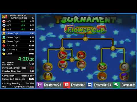 NEW Mario Tennis 64 Doubles WR: 13:15