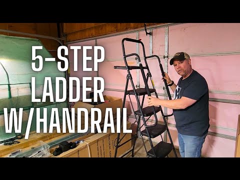 HBTower 5 Step Ladder with Handrails