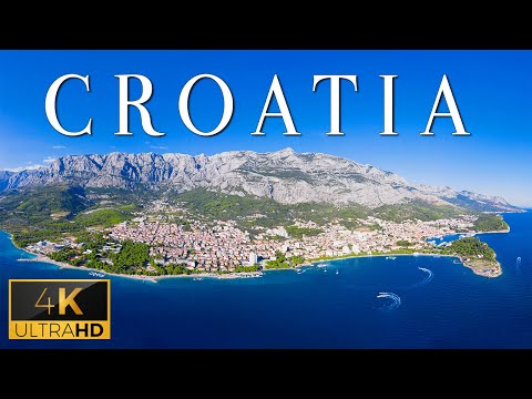 FLYING OVER CROATIA (4K UHD) - Calming Music With Stunning Beautiful Natural Film For Relaxation