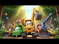 Construction Trucks Rebuild A Forest To Save The Animals Adventure Diggers Educational Cartoons
