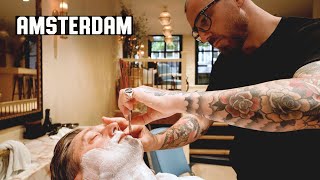 💈Deluxe Shave at Amsterdam's Most Beautiful Barbershop! | Cut Throat De Pijp