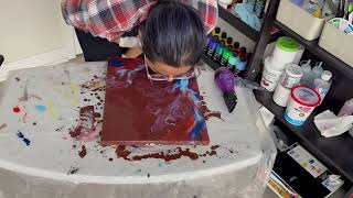 OMG! This MAGENTA Dutch Pour is PURE ELEGANCE! 🤯 Acrylic Fluid Art Painting 🎨