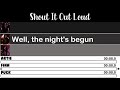 Glee Shout It Out Loud Line Distribution Lyrics