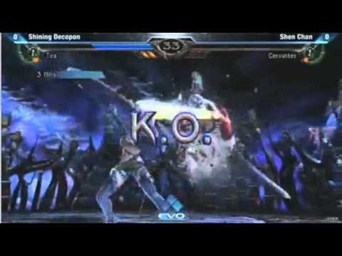 EVO 2012 SCV Grand Finals Shining Decopon [Tira] vs Shen Chan [Cervantes]