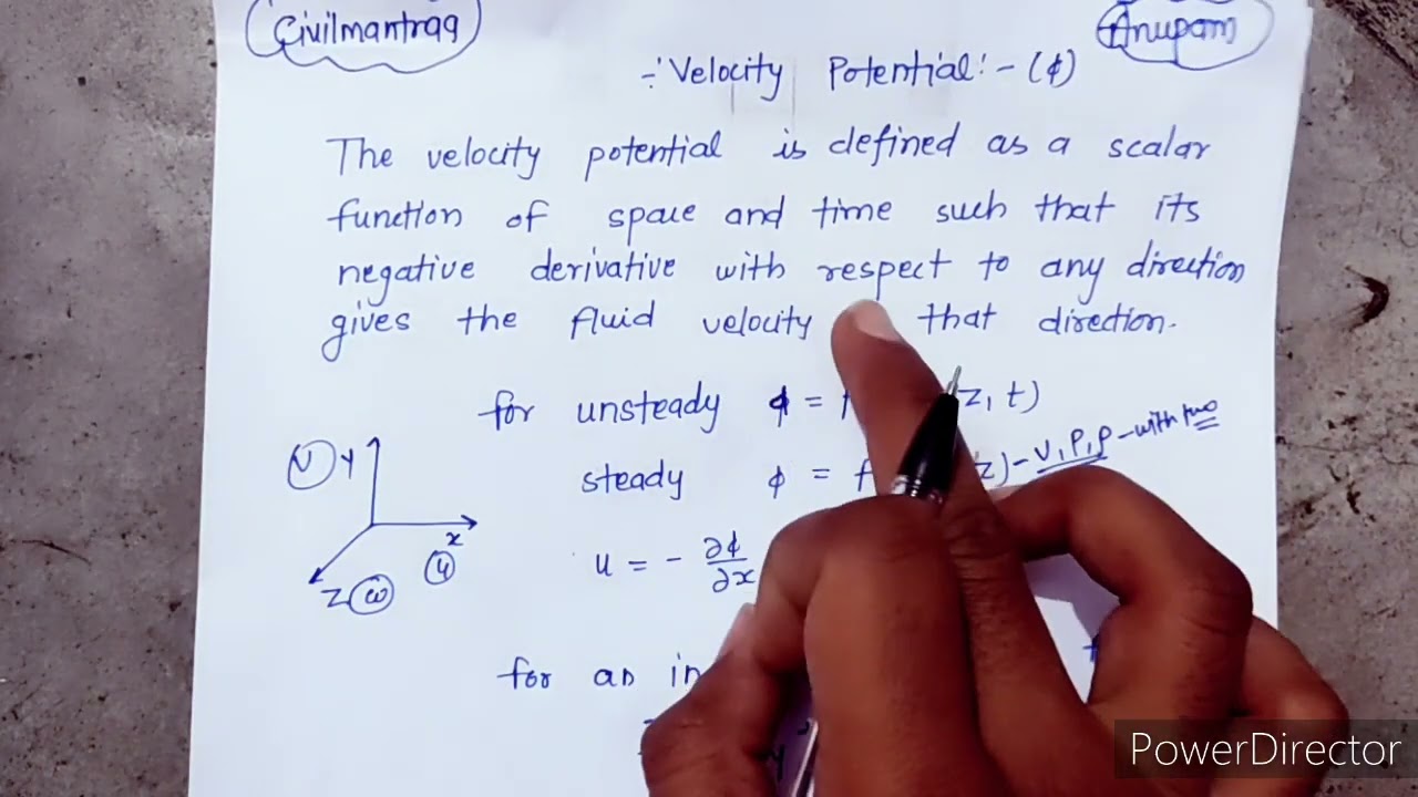 Velocity Potential Function //Fluid Mechanics.