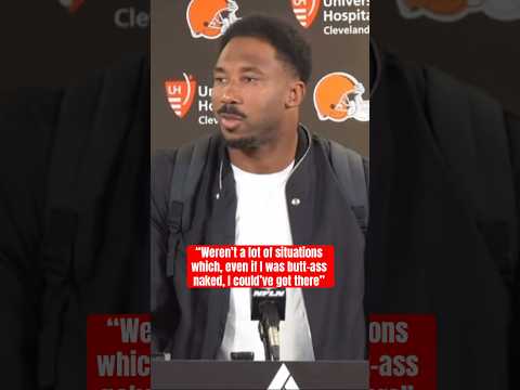 Myles Garrett on Steelers O-Line 😅 (via @browns)