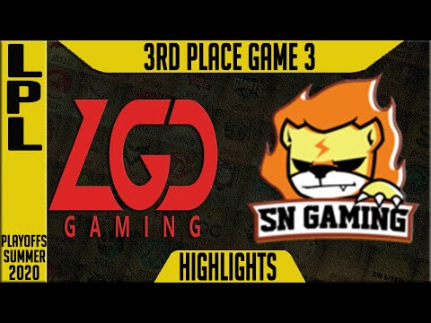 LGD vs SN Highlights Game 3 | LPL Playoffs Summer 2020 3rd Place | LGD Gaming vs Suning G3