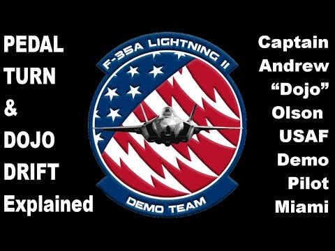 F-35 Demo Maneuvers the Pilot Explains Pedal Turn & Dojo Drift