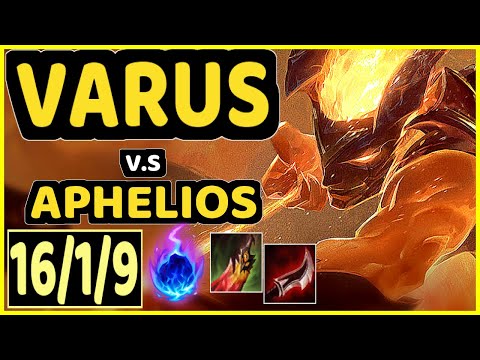 KOBBE (VARUS) vs APHELIOS - 16/1/9 KDA BOTTOM ADC GAMEPLAY - EUW Ranked GRANDMASTER