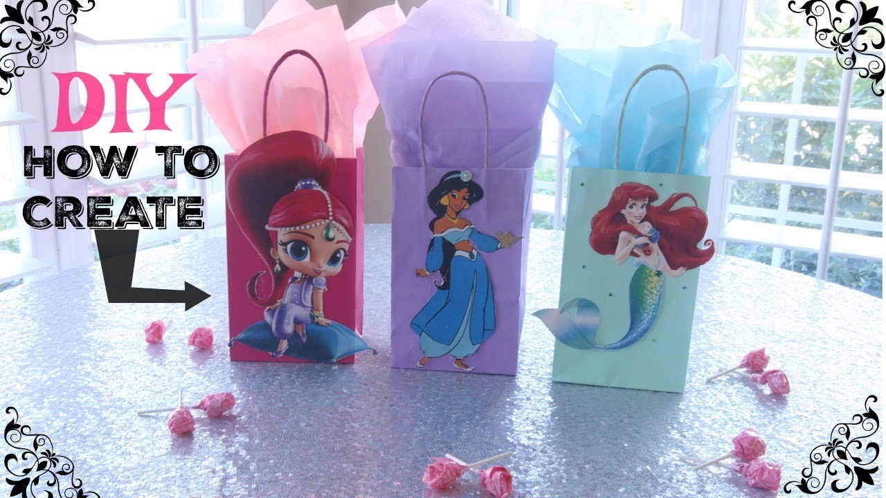 DIY Gift Favor Bags Cutouts Tutorial