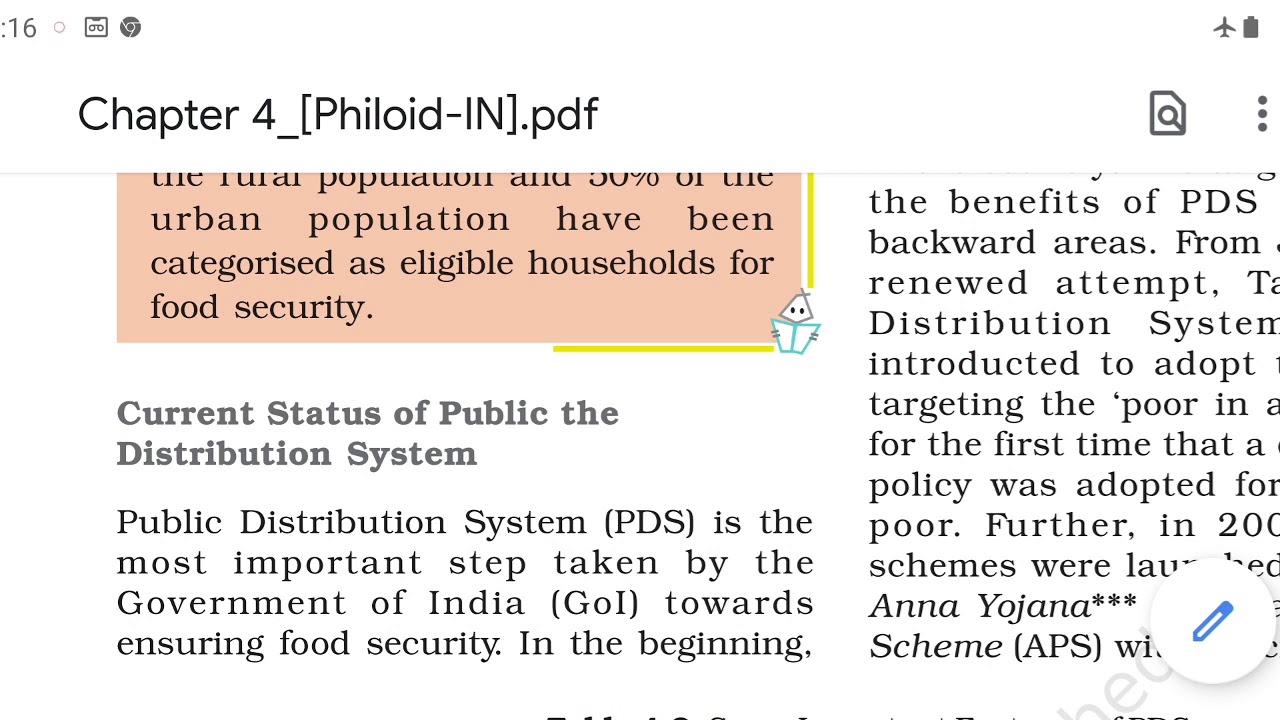 Current status of Public Distribution System class 9 Economic (food security of india)