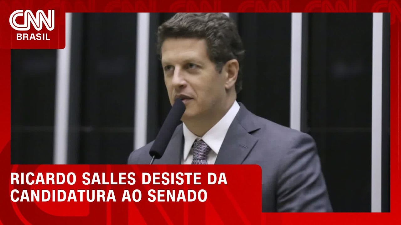 Ricardo Salles desiste da candidatura ao Senado para apoiar Derrite e André | LIVE CNN