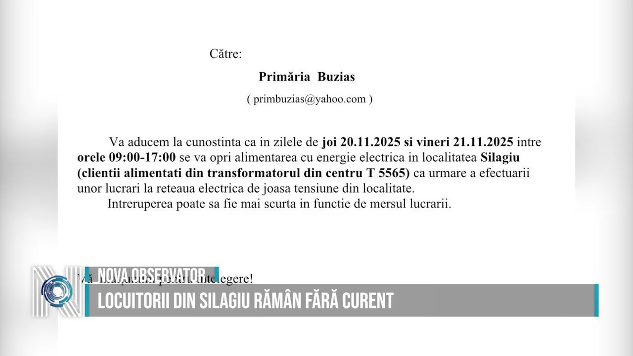 LOCUITORII DIN SILAGIU RĂMÂN FĂRĂ CURENT
