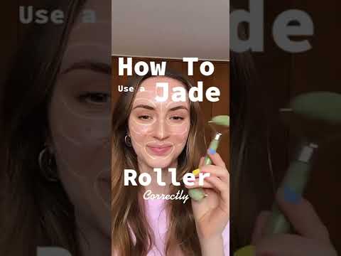 5 useful steps to use Your Jade Roller - Roll with me to depuff & tone your face ⭐️💖 #shorts