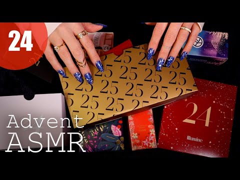 ASMR Advent Calendar 2022 Day 24 & 25 (🎧 soft spoken, tapping, scratching, swatching)