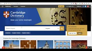 İngilizce kelime çalışma teknikleri - 1 (cambridge online sözlük kulla