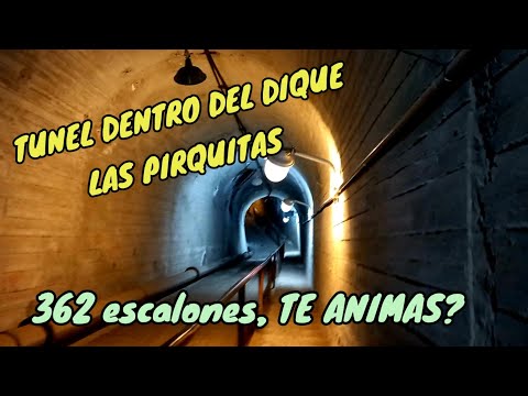 Tunel dentro del Dique Las Pirquitas que muy pocos conocen o se atreven a bajar los 362 escalones