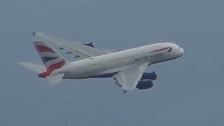 A380 does a 180 | Departing Heathrow Airport