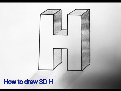 How to Draw a 3D Letter ‘H’ – Easy Step-by-Step Tutorial!
