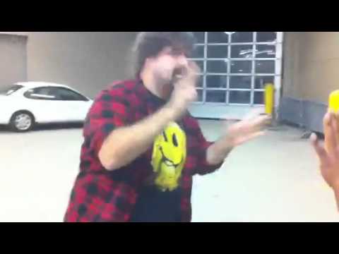 Referee Foley pre-match workout...