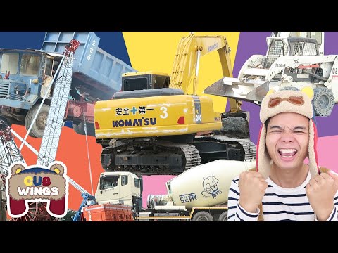 Construction Vehicles For Kids | Learn Construction Vehicles Names at Construction Site | Cub Wings