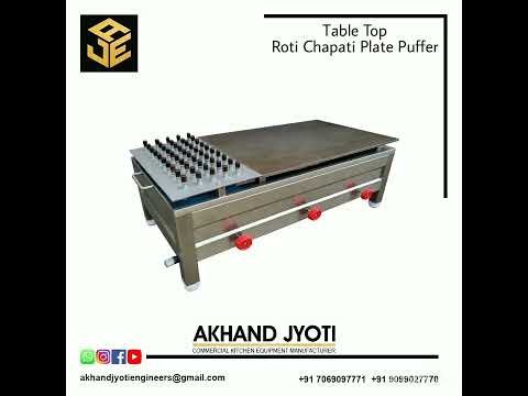 Ss chapati plate puffer, model name/number: table top model,...