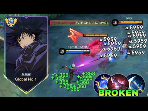 GLOBAL JULIAN NEW DAMAGE CHEAT AND LIFESTEAL!!😱 BRUTAL DAMAGE TOTALLY INSANE!! (must try) - MLBB
