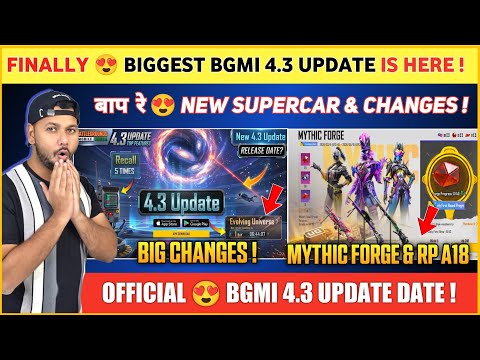 OFFICIAL 😍 Bgmi 4.3 Update Here | Next SuperCar | Bgmi New Update | Bgmi 4.3 Update Release Date