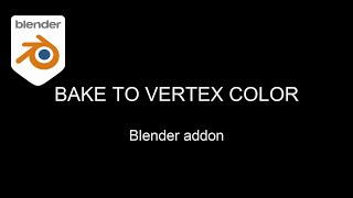 Bake to Vertex Color video thumbnail